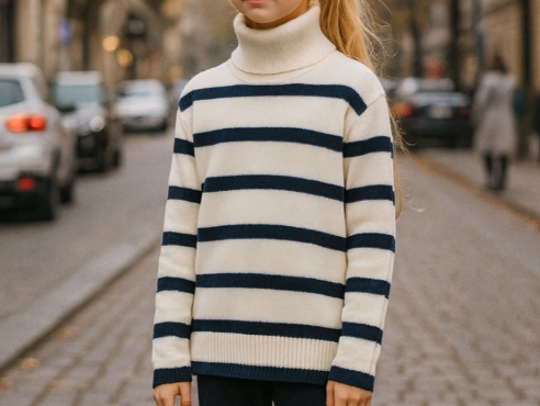 Pull marinière fille