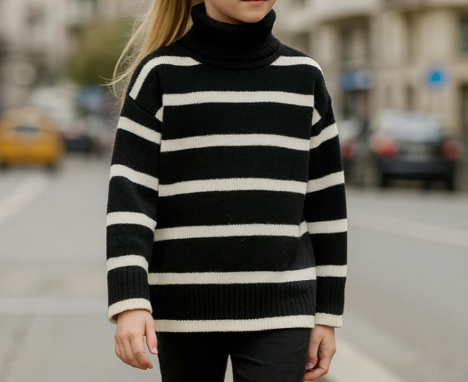 Pull marinière fille